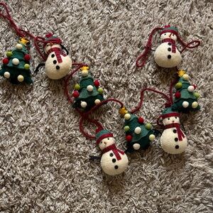 Festive Snowman and Tree Garland 6ft